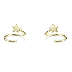 Silver Piercings Star Cartilage Earrings - 12 mm