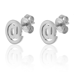 Boucles D'Oreilles Argent Lisse Boucles d'oreilles Arrobase - 7 mm