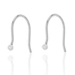 Pendiente Plata Lisa Pendientes Bolita - 12 mm