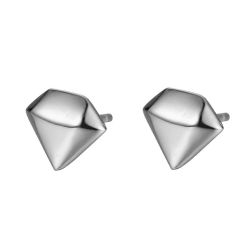 Boucles D'Oreilles Argent Lisse Boucles d'oreilles Triangle - 5 mm