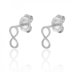 Silver Earrings Infinity Earrings - 8 mm