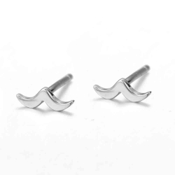 Boucles D'Oreilles Argent Lisse Boucles d'oreilles Aile - 6 mm