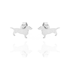 Boucles D'Oreilles Argent Lisse Boucles d'oreilles Argent - Chien 6x13