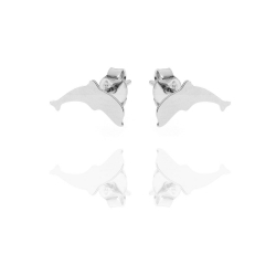 Boucles D'Oreilles Argent Lisse Boucles d'oreilles Argent - Dauphin 6x13