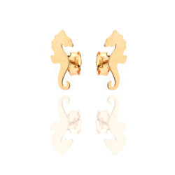 Boucles D'Oreilles Argent Lisse Boucles d'oreilles Argent - Hippocampe