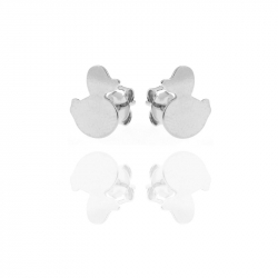 Ohrringe Glattes Silber Ohrringe Silber - Ente 10 mm