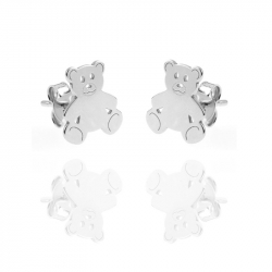 Silver Earrings Silver Earrings - Bear 10mm