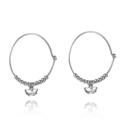 Boucles D'Oreilles Argent Lisse Boucles d'oreilles Argent - Anneau 30 mm