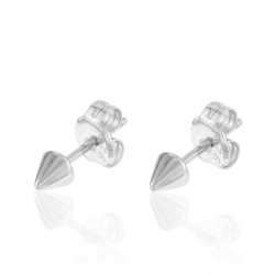 Boucles D'Oreilles Argent Lisse Boucles d'oreilles Argent - Cône 5 mm