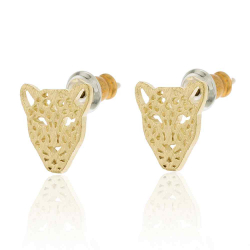 Boucles D'Oreilles Bronze Lisse Boucles d'oreilles Bronze Léopard - 9 mm