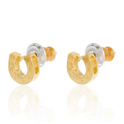 Pendiente Bronce Liso Pendientes Bronce Herradura - 5 mm