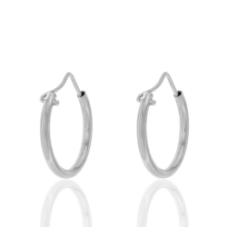 Silver Earrings Hoop Earrings - 19 mm