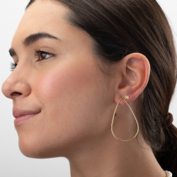 Silver Earrings Tearfrop Earrings - 22, 30 y 50 mm - Gold Plated and Rhodium Silver