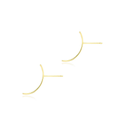 Pendiente Plata Lisa Pendientes Palo Curvado - 20 mm