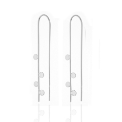 Boucles D'Oreilles Argent Lisse Boucles d'oreilles Plaques - 45 mm