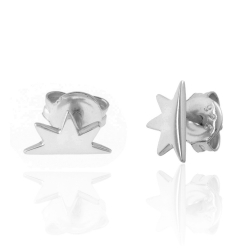 Boucles D'Oreilles Argent Lisse Boucles d'oreilles Soleil - 8 mm