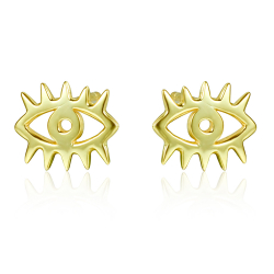 Pendiente Plata Lisa Pendientes Ojo - 8 mm