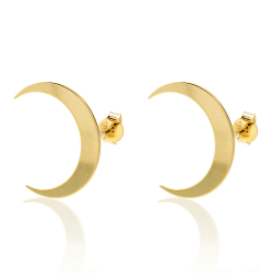 Boucles D'Oreilles Argent Lisse Boucles d'oreilles Lune - 20 mm