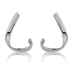 Silver Earrings Curly Earrings - 15 mm