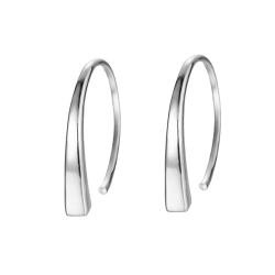 Boucles D'Oreilles Argent Lisse Boucles d'oreilles - 18 mm