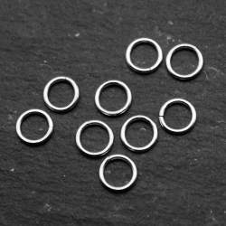 Boucles D'Oreilles Argent Lisse Boucles d'oreilles - 10x0,8 mm Anneau - Argent Rhodié