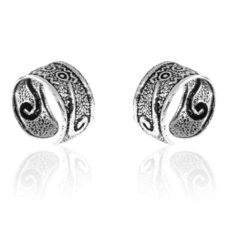 Ohrringe Glattes Silber Ohrringe Ear Cuff Punkte - 9 mm