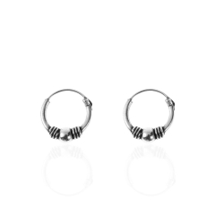 Boucles D'Oreilles Argent Lisse Boucles d'oreilles Bali Boule - 12 mm - 5 paires