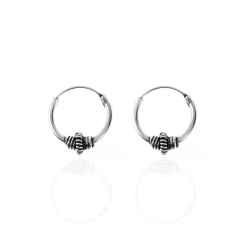 Boucles D'Oreilles Argent Lisse Boucles d'oreilles Bali Ressort - 12 mm - 5 paires