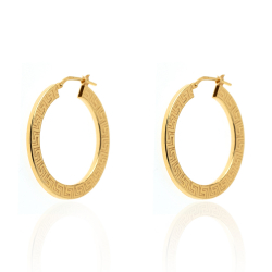 Silver Earrings Hoop Earrings - 32 mm