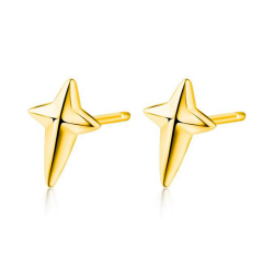 Silver Earrings Star Earrings - 8 mm