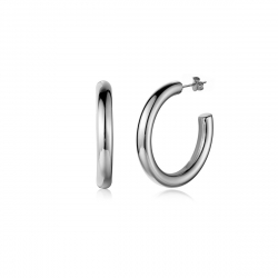 Silver Earrings Hoop Earrings - 33 mm