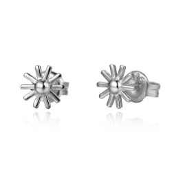 Boucles D'Oreilles Argent Lisse Boucles d'oreilles Soleil - 7 mm