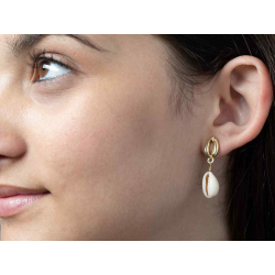 Bronze Earrings Earring 2 Shells - 12*8mm - Bronze