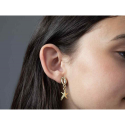 Bronze Earrings Earrings - Estrella 16mm y Concha 12mm - Bronze