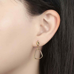 Boucles D'Oreilles Argent Lisse Boucle d'oreille Anneau - 26 mm