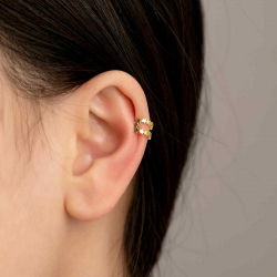 Silver Earrings Earcuff Earring Star - 6mm