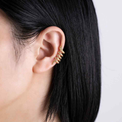 Pendiente Plata Lisa Earcuff Serpiente - 25*10mm