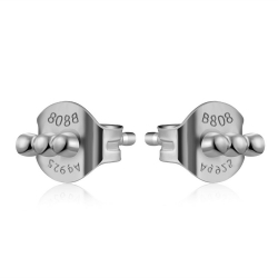 Silver Earrings Balls Earring - 5mm