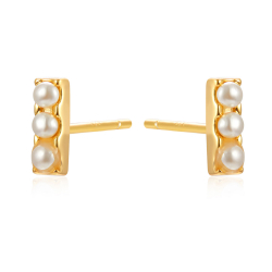 Pendiente Plata Lisa Pendiente 3 Perla - 7*2.25mm