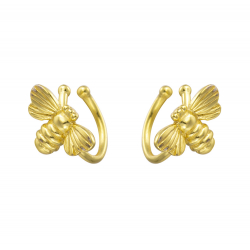 Pendiente Plata Lisa Pendiente Earcuff Abeja - 6*10mm