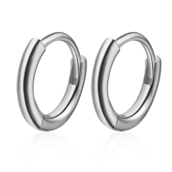 Boucles D'Oreilles Argent Lisse Boucle d'oreille Anneau - 16 mm