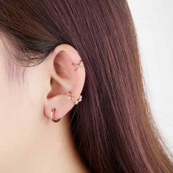 Boucles D'Oreilles Argent Lisse Boucle d'oreille Anneau - 13 mm