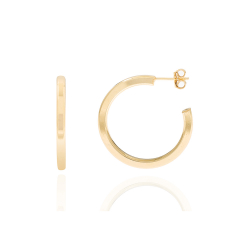 Silver Earrings Semi Hoop Earrings - 21 mm, 26 mm , 31 mm, 36 mm - Silver Gold Plated and Rhodium Silver