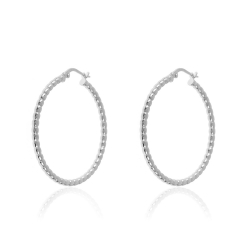 Boucles D'Oreilles Argent Lisse Boucles d'oreilles Anneau Billes - 2,5x2,5 mm - Dorure Or et Argent Rhodié