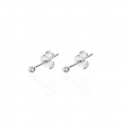 Pendiente Plata Lisa Pendientes Durmilona Bola - 3mm