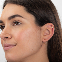 Ohrringe Glattes Silber Ohrringe Ear Cuff - 10 mm