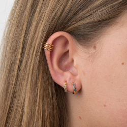 Ohrringe Glattes Silber Ohrringe Ear Cuff - 10 x 10,7 mm