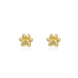 Pendiente Plata Lisa Pendientes Huella De Perro 5*5mm