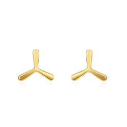 Pendiente Plata Lisa Pendientes Aro 9 mm Bañado Oro