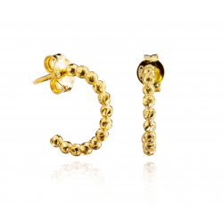 Pendiente Plata Lisa Diamentado Aro Bolitas - 12 mm, 14 mm, 16 mm Y 19 mm - Plata Bañado Oro y Plata Rodiada